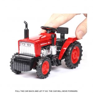 1:32 Simulation Farm Tractor Car Model Light Sound Effect Doors Open Alloy Pull Back Auto Toy Gift Collection red