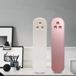3LEDs Portable UVC Light Sterilizer Usb Rechargeable Handheld Disinfection Lamp Rose gold