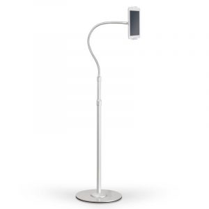 Universal Aluminium Alloy Stand with Flexible Arms Adjustable Lazy Bracket Hands-free Tablet Mount Mobile Phone Holder  Silver