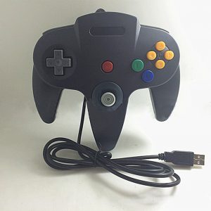 N64 USB N64 ABS Gamepad Controller Joystick PC Computer Game Handle black