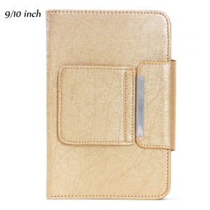 Wireless Bluetooth Keyboard For Tablet PU Leather Case Stand Cover +OTG+pen For Pad 7 8 Inch 9 10 Inch  Golden_9/10 inch