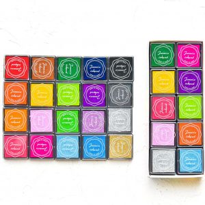 20Colors 4*4cm DIY Scrapbooking Vintage Crafts Ink Pad Colorful Rubber Stamps Finger Painting Inkpad 20pcs/set