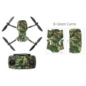 PVC Shell Decoration Sticker for DJI Mavic Mini Drone Body Arm and Controller Waterproof Anti-Scratch Full Protective Film green camouflage