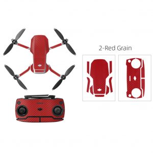 PVC Shell Decoration Sticker for DJI Mavic Mini Drone Body Arm and Controller Waterproof Anti-Scratch Full Protective Film red