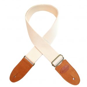 Guitar Strap Cotton Leather Comfortable Belt Solid Color Band for Folk Guitar Beige_5 * 165cm