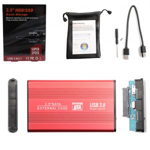 2.5 Inch HDD 1TB / 2TB USB 3.0 SATA III HD External Hard Drive Supports for EXFAT and WIN Systems red