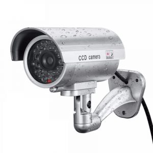 Fake Dummy Camera Bullet Waterproof Outdoor Indoor Security CCTV Camera  Silver