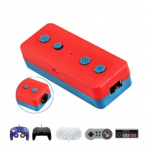 Bluetooth Converter Switch to NGC WII NES SNES Classic Handle Converter Red + purple