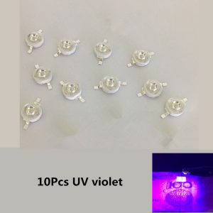 10Pcs/Set 3W LED High Power Super Bright Lamp Beads Night Light for Flashlight Stage Yard  UV light