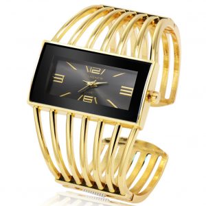 Women Creative Waterproof Alloy Quartz Rectangular Dial Fashion Bracelet Watch Wristwatch 3#
