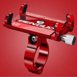 Aluminum Alloy Motorcycle Bike Bicycle MTB Handlebar Cell Phone GPS Holder Mount red