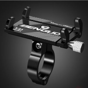 Aluminum Alloy Motorcycle Bike Bicycle MTB Handlebar Cell Phone GPS Holder Mount black
