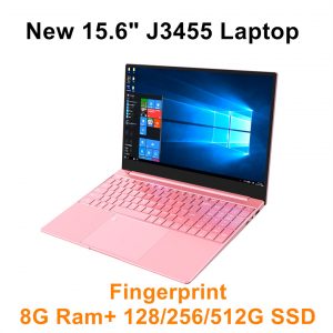 15.6" Notebook Intel Celeron J3455 Pink Color Computer Notebook 8g  Ram 128g/256g/512glaptop With Fingerprint 512g 512G Eu plug