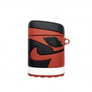 Silicone Protective Cover with Lanyard for Airpods Bluetooth Headset  red