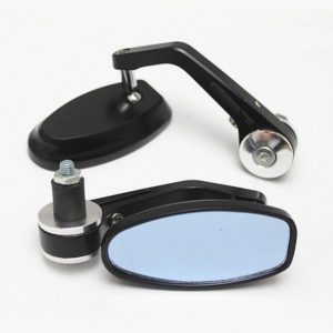 1 Pair 22MM 7/8" Aluminum Rear View Mirrors Adjustable for BMW Suzuki Yamaha Honda Kawasaki Silver_22mm
