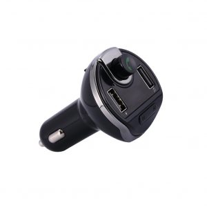 Car Hands-free FM Transmitter Bluetooth MP3 Player Car Kit Dual USB Car Charger Support TF Card/U Disk Music Play black