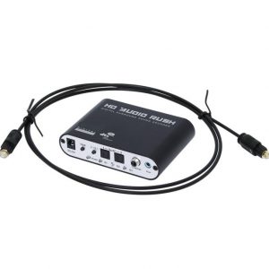 SPDIF Coaxial to 5.1 Channel AC3/DTS Audio Decoder Gear Surround Sound Rush for PS3 STB DVD Player Xbox 360  Host + fiber line + power UK plug