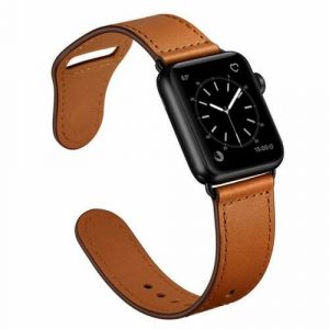 Genuine Leather iWatch Strap for Apple Watch Band Series 4 3 2 1 38/42mm brown_For 38mm or 40mm iWatch