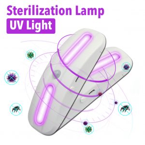 2Pcs COB UV Sterilization Lights USB Rechargeable UV Germicidal Lamp for Kitchen Toilet Showcase Lamp COB white light + purple light sterilization_COB