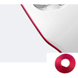 Universal Car Door Edge Guards Trim Styling Moulding Protection strip Scratch Protector For Car Vehicle Electroplating red_10 meters