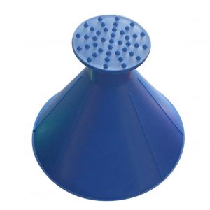 Car Windshield Ice Snow Remover Scraper Tool Cone Shaped Round Funnel Shovel blue_17.5CM