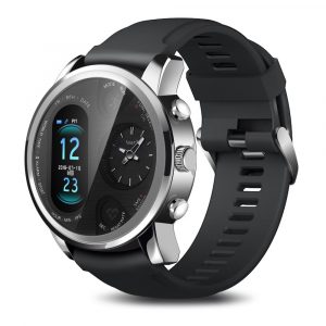 LEMFO T3Pro Smart Watch Heart Rate Sleep Monitor Dual Time Zone Smart Watch Silver grey