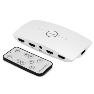 4K60Hz HDMI 2.0 HDMI Switcher 5x1/ HDR 5 Ports HDMI Switch 4:4:4 with Voice Control Compatible with Alexa for PS4 Pro, UHD TV, Xbox One  US plug