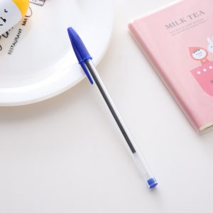 50pcs 1.0mm Medium Ballpoint Pens Ball Point Biros Red / Blue / Black blue_1.0MM