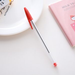 50pcs 1.0mm Medium Ballpoint Pens Ball Point Biros Red / Blue / Black red_1.0MM