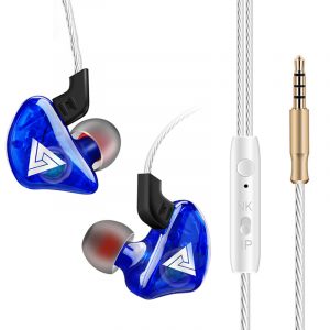 Sport Wired Earphone Stereo Earbud for Apple Xiaomi Samsung Music Cell Phone Running Headset with HD Mic  blue