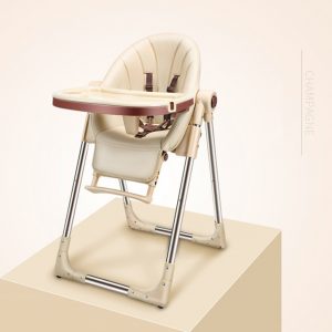 Baby Folding Dining Chair Multi-functional Baby Stool Seat champagne