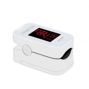 Fingertip Pulse Oximeter LED Blood Oxygen Meter Portable SPO2 PI PR Heartbeat Monitor white