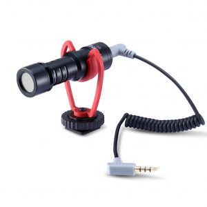 Condenser Microphone Wireless Microphone Vlog Video Mic VM-Q1 Q1 Broadcast-quality Electret Capacitive Microphone black