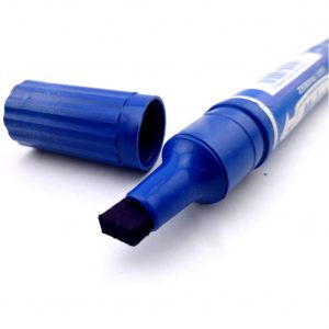 10pcs Black Dual Thick Head Writing  Pen Marker Pen For Office Meeting