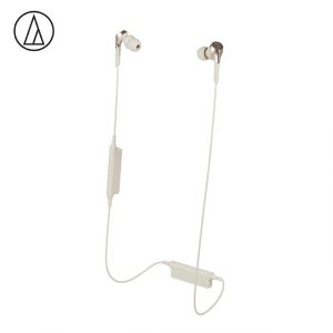 Original Audio Technica ATH-CKS550XBT Bluetooth Earphone Wireless Sports Headset Compatible With IOS Android Huawei Xiaomi Oppo Cellphone Gold