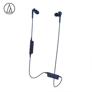 Original Audio Technica ATH-CKS550XBT Bluetooth Earphone Wireless Sports Headset Compatible With IOS Android Huawei Xiaomi Oppo Cellphone Blue