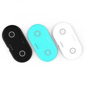 2 in 1 Dual Seat Qi Wireless Charger for iPhone X Xs MAX XR 8 plus Fast Wireless Charging Pad for Samsung S8 S9 Plus Note 9 8 blue