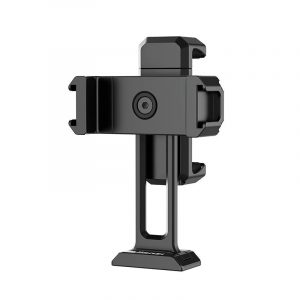 ST-18 Phone Holder Horizontal and Vertical Shooting Dual Teleprompter Stand Mount Clamp black