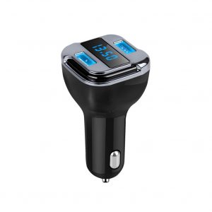 Locate Car Charger GPS Tracker Voltage Current Display Dual USB Charger Ports Voltage Monitor black