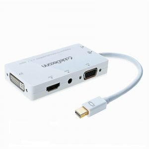 4 in 1 Type-C to HDMI/VGA/DVI with Audio Adapter Laptop to Display Converter Cable white