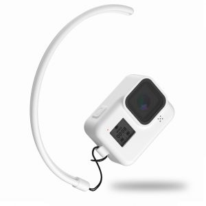 Silicone Case for GoPro Hero 8 Black Camera Accessories Anti-fall Protective Shell with Anti-lost Rope white