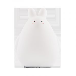 White rabbit silicone colorful patting small night lamp children's bedroom atmosphere lamp color
