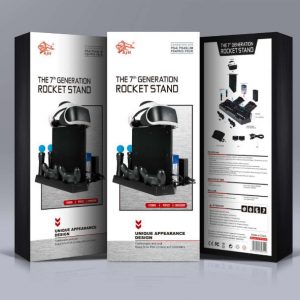 Vertical Cooling Stand Charging Station for PS4 SLIM PRO VR Controllers Multi-functional Charger Cooling Stand Black