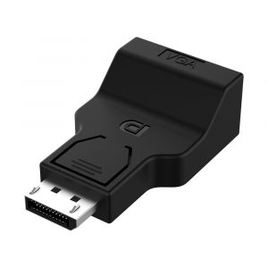 DP VGA Converter DisplayPort to VGA Adapter Male to Female Display Port Cable for HDTV Monitor MacBook Projector PC black
