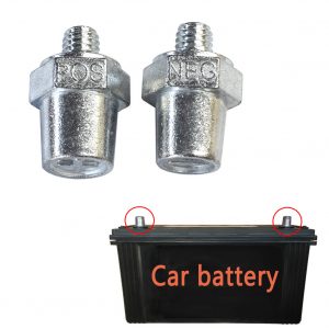 Car Battery Connection Terminal Positive Negative Car Battery Terminal Clamp Clip Connector Silver