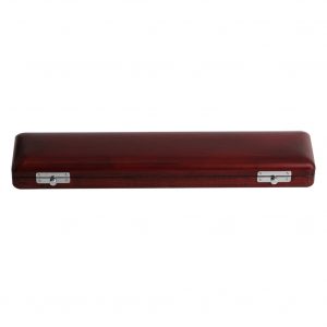 Flute Luggage Box Wooden Portable Instrument Packages Box Red amber_43.2CM