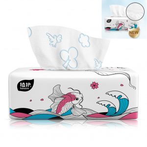 Multi-Fold Embossing Toilet Paper 100 Sheets Tissue for Bathroom Home Resturant 1 bag