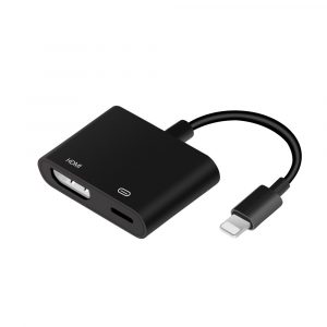 for iPhone Lightning to HDMI Adapter Cable Aictoe Digital AV Adapter HD TV Connector Cable Compatible with Mobile Phone to TV Projector Monitor  black_Adapters