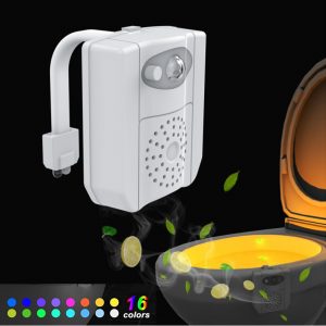 16-Color UV Sanitizer Toilet Bowl Light Night Light Motion Sensor Activated LED Lamp Gadget  16-color UV sterilization