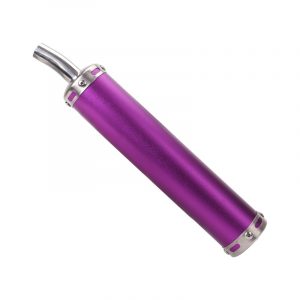 20MM Motorcycle Racing Black Exhaust Muffler Silencer 2 Stroke Exhaust Pipe Generic Use purple